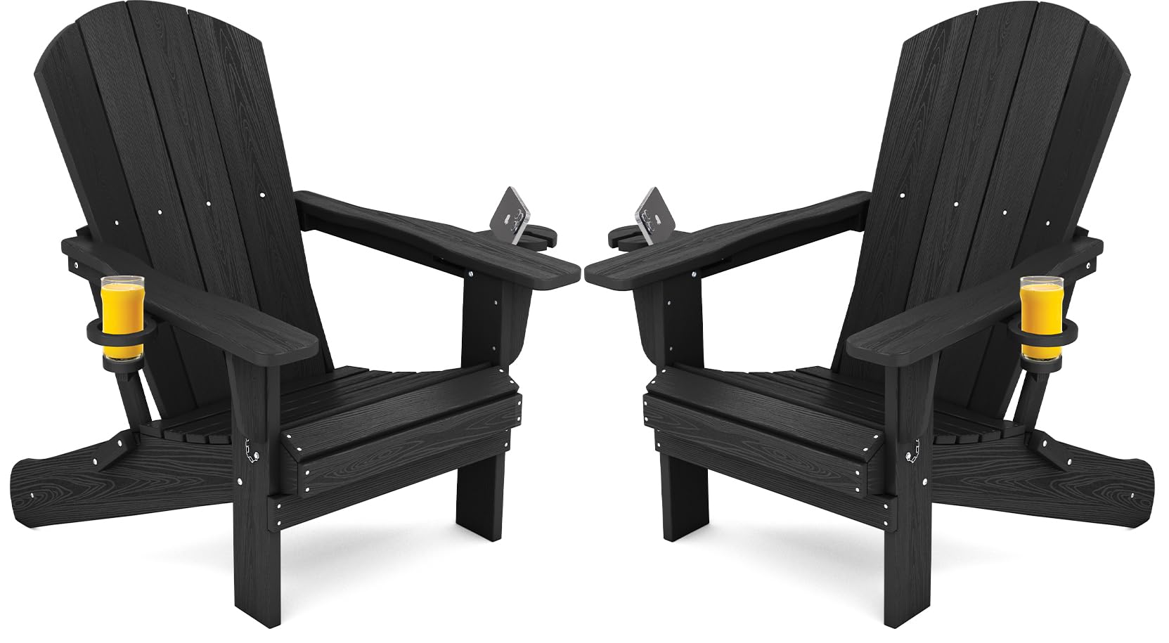 Amazon.com : SERWALL HDPE Folding Adirondack Chair with Dual Cup